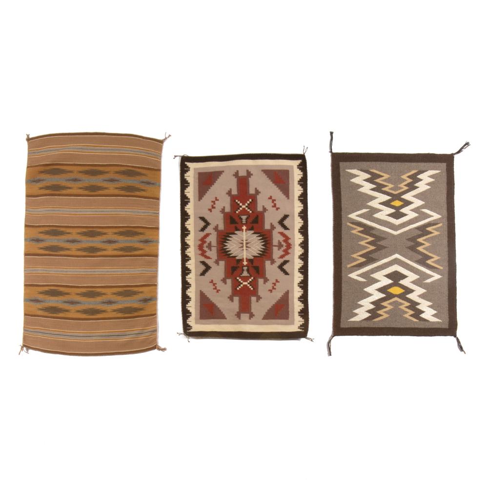GROUP OF THREE RUGS, CA.