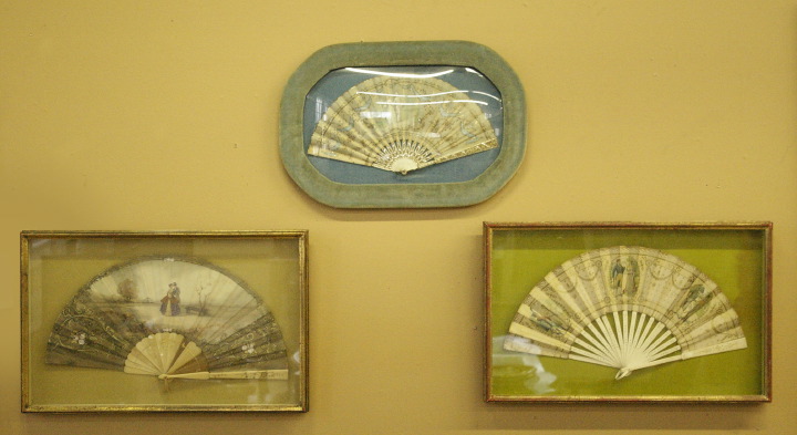 Group of Three Shadowboxed Fans, 