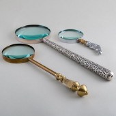 GROUP OF THREE SILVER AND BRAS