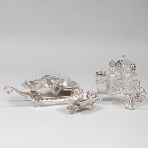 GROUP OF THREE SILVER PLATE