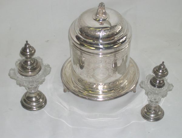Group of Three Silver Table Items,
