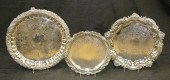 Group of Three Silverplate Tra