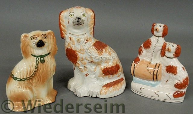 Group of three Staffordshire
