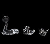 GROUP OF THREE STEUBEN CRYSTAL