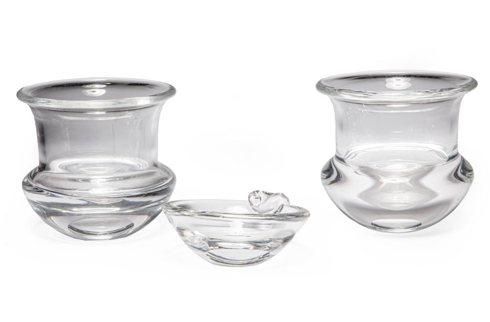 GROUP OF THREE STEUBEN GLASS