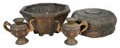 GROUP OF THREE TIBETAN BRONZE