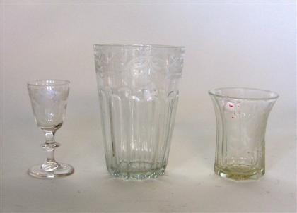 Group of three uncolored blown