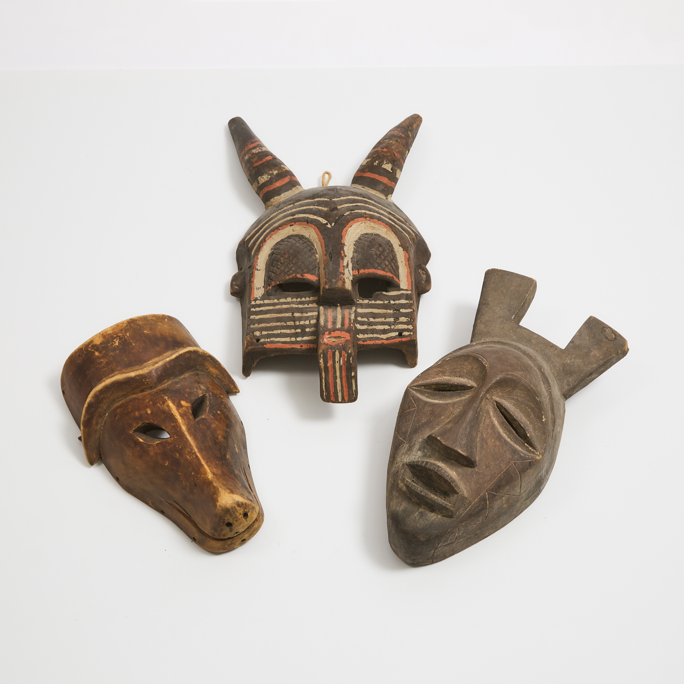 Group of Three Unidentified African