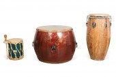 GROUP OF THREE VARIOUS DRUMS G