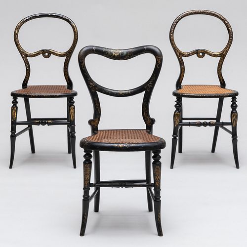 GROUP OF THREE VICTORIAN BLACK