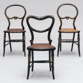GROUP OF THREE VICTORIAN BLACK