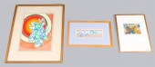 Group of three vintage abstrac