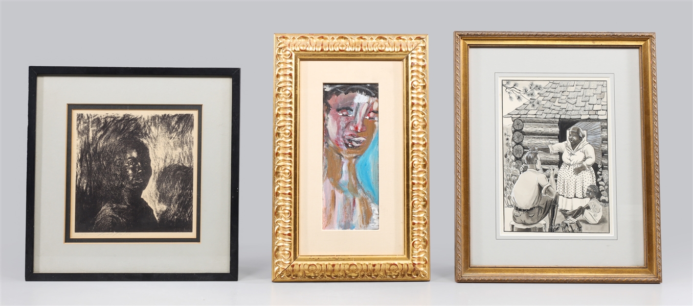Group of three vintage black