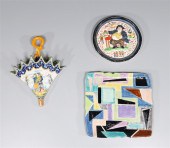 Group of three vintage ceramic