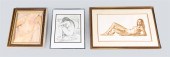 Group of three vintage nudes;