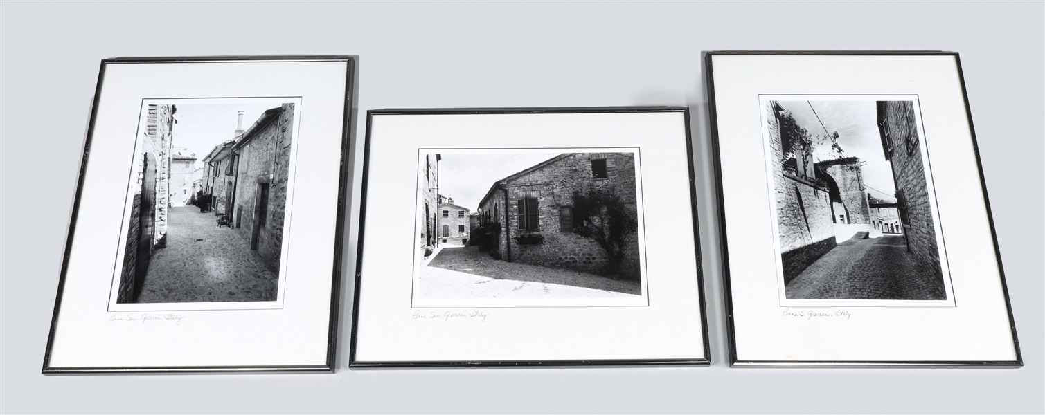 Group of three vintage photographs,