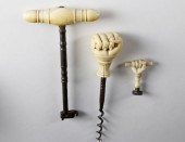 GROUP OF THREE WHALEMAN CARVED