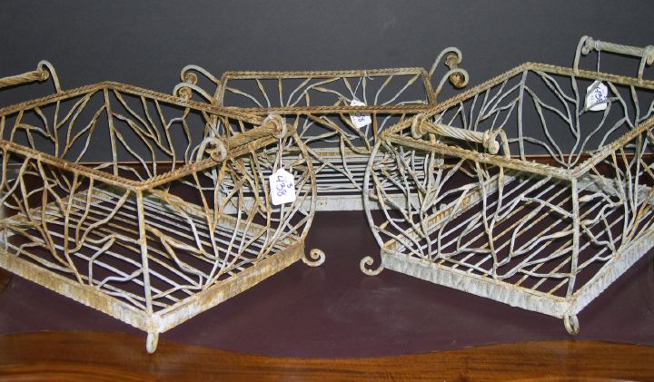 Group of Three Wire Baskets, 