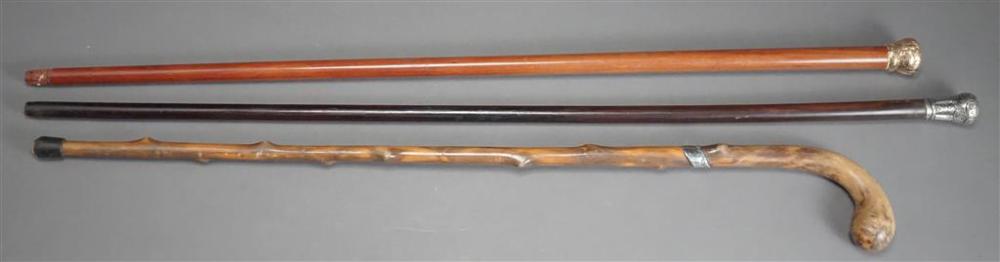 GROUP OF THREE WOOD CANESGroup of