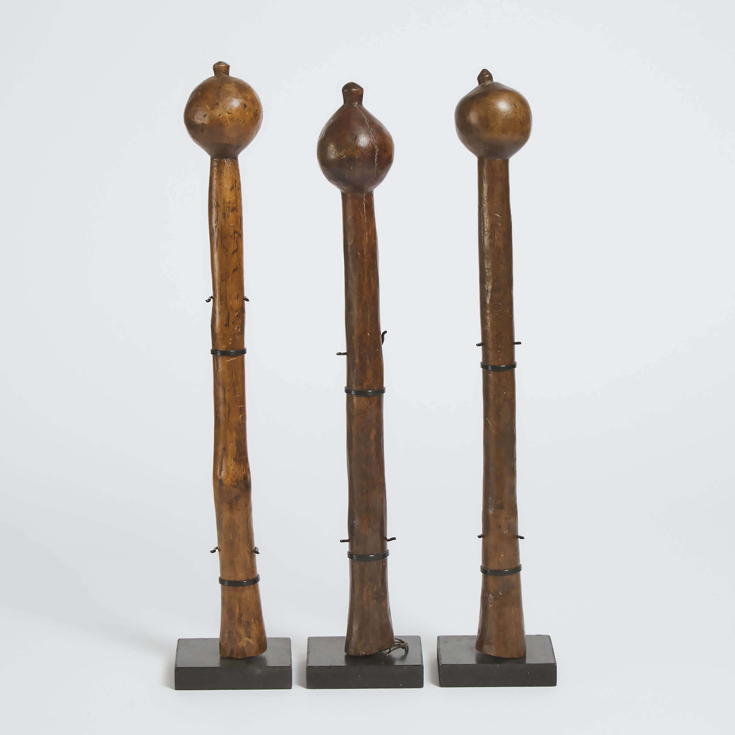 Group of Three Zulu Knobkerrie