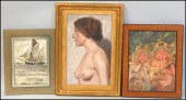 GROUP OF THREEE FRAMED OIL PAI