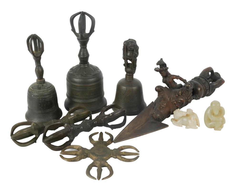 GROUP OF TIBETAN BRONZE
