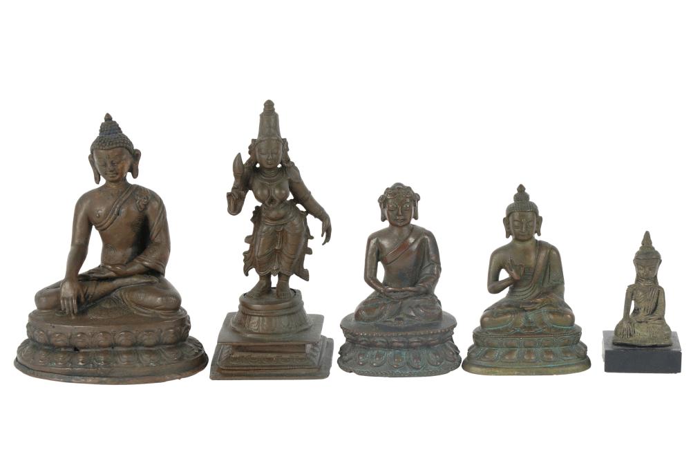GROUP OF TIBETAN BRONZE