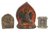 GROUP OF TIBETAN PRAYER OBJECT