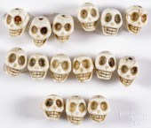 GROUP OF TIBETAN SKULL BEADSGr