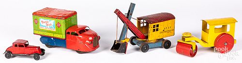GROUP OF TIN AND PRESSED STEEL