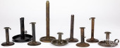 GROUP OF TIN CANDLEHOLDERS, 19