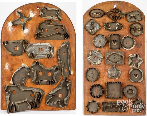 GROUP OF TIN COOKIE CUTTERS, 19TH