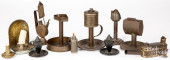 GROUP OF TIN LIGHTING, 19TH C.