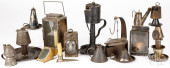 GROUP OF TIN LIGHTING, 19TH C.