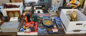 GROUP OF TOOLS, STUFFED ANIMAL