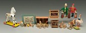 Group of toy animals: open sta