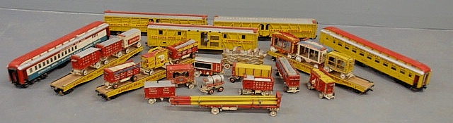 Group of train cars and wagons