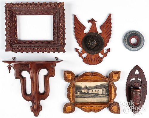 GROUP OF TRAMP ART FRAMES, EARLY