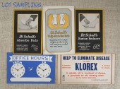 Group of twelve cardboard and