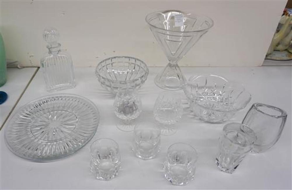 GROUP OF TWELVE CRYSTAL TABLE