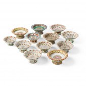 GROUP OF TWELVE FAMILLE ROSE B