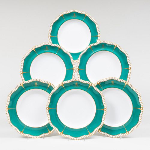 GROUP OF TWELVE SPODE GREEN