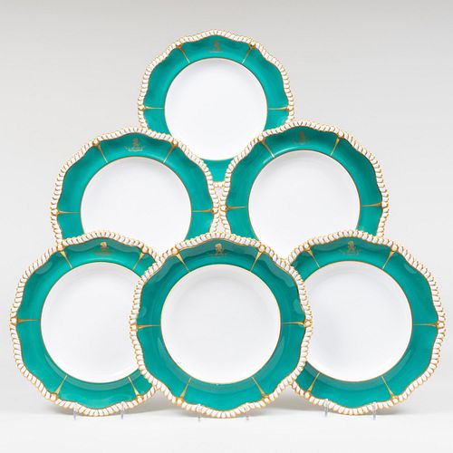 GROUP OF TWELVE SPODE GREEN