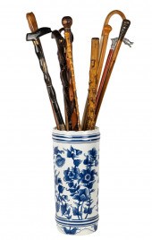 GROUP OF TWELVE WALKING STICKS