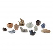GROUP OF TWELVE WATER POTS AND