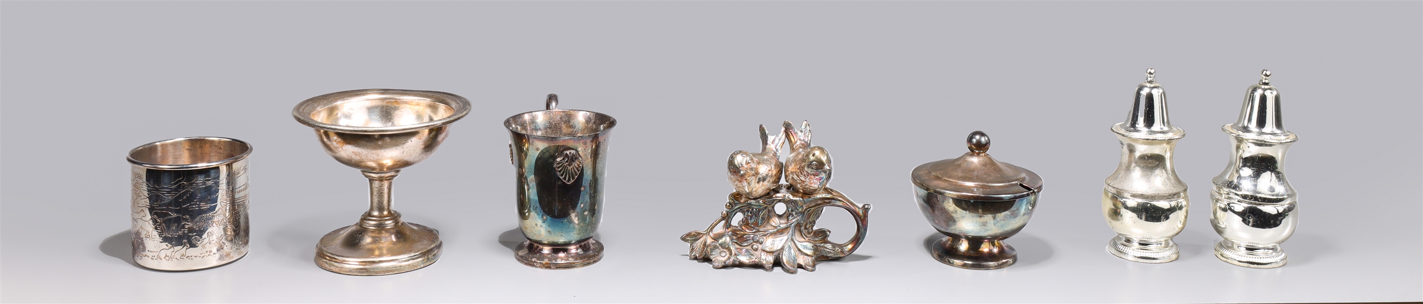 Group of twenty silver plate