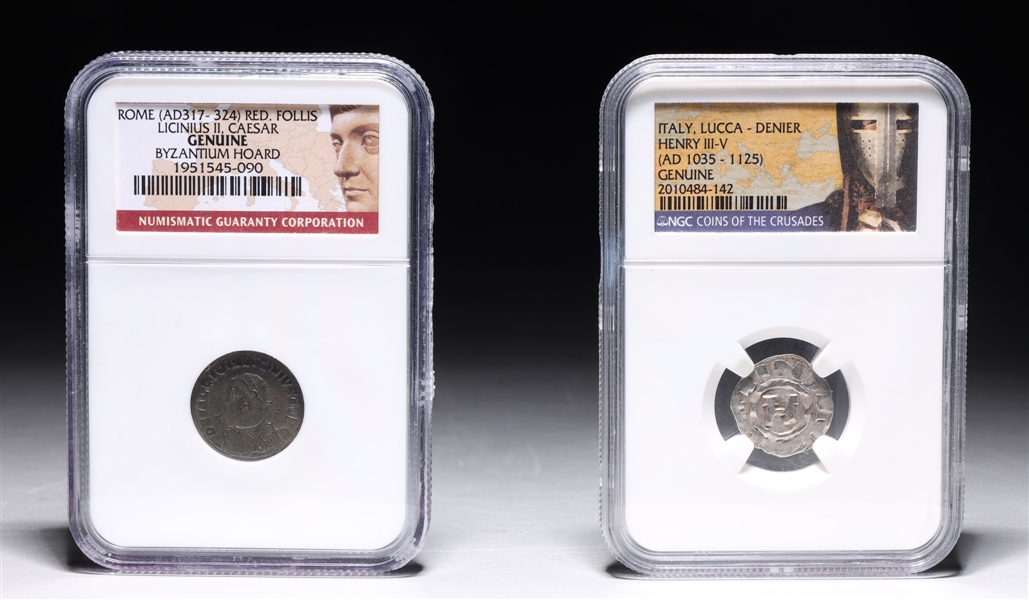 Group of two ancient coins,