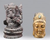 Group of two antique carved Ga