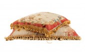 GROUP OF TWO AUBUSSON FLORAL N