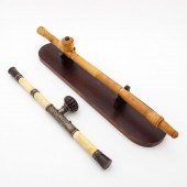 GROUP OF TWO CHINESE BONE OPIU